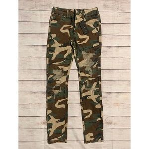 Forever 21 Men Distressed Camo Skinny Jeans sz 29